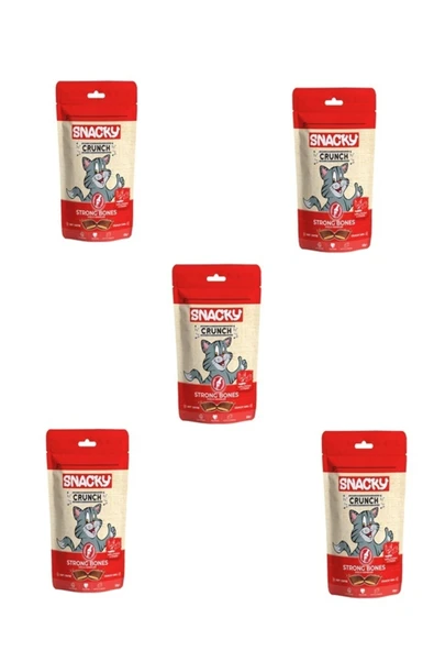 Crunch Strong Bones Güçlü Kemikler Için Tavuklu Ve Peynirli Kedi Ödül Maması 60gr X 5 Adet ürün görseli 1