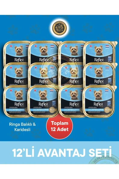 Plus Pate Ringa Balıklı ve MSC Karidesli Mini ve Küçük Irklar için Yetişkin Köpek Maması – 12 ürün görseli 1