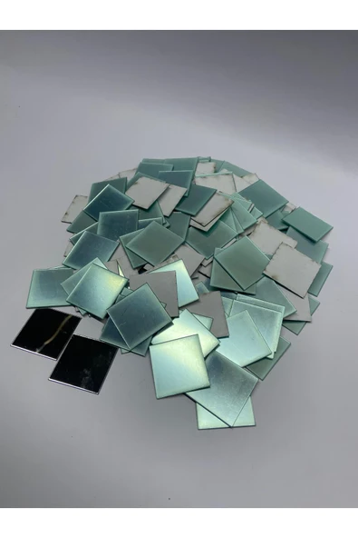 pleksiaksesuar Dekor Süs KAREAyna Gümüş 100x Adet Pleksi Dekoratif 3*3cm ürün görseli 1
