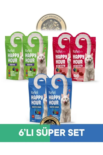 Plus Happy Hour 6'li Kedi Maması Süper Set 3 / 6x60gr ürün görseli 1