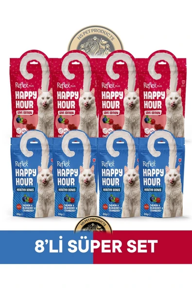 Plus Happy Hour 8'li Kedi Maması Süper Set 2 / 8x60gr ürün görseli 1