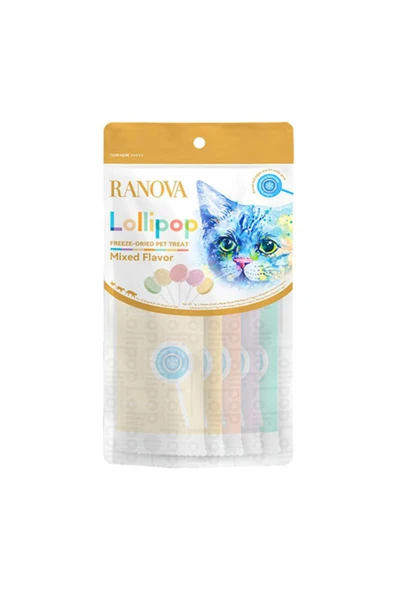 Karışık Lezzetli Lolipop Kedi Ödül Maması 1.4 Gr 5 Adet ürün görseli 1