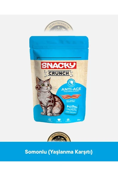 Crunch Anti Age - Yaşlanma Karşıtı Somonlu Kedi Ödül Maması 60 gr ürün görseli 1