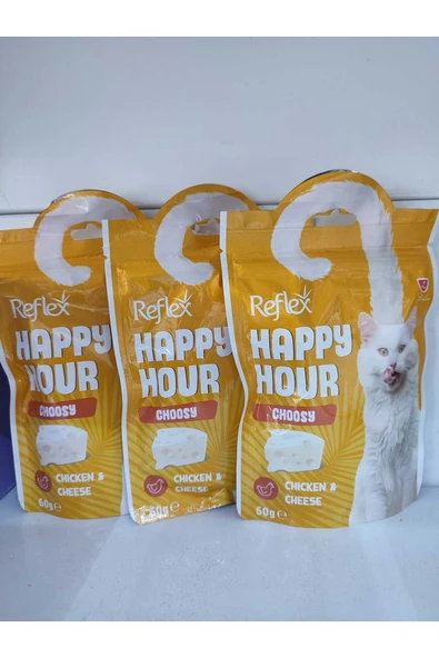 Happy Hour Tavuklu Peynirli Kedi Ödül Maması 60 Gr ( 3X60 GR) ürün görseli 1
