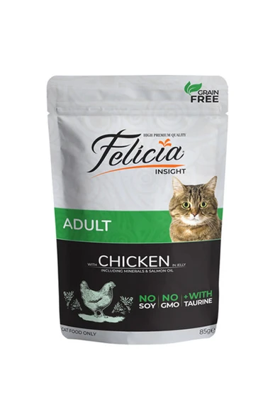 Pouch Jelly Tavuklu ve Taurinli Tahılsız Yetişkin Kedi Konservesi 85 Gr ürün görseli 1