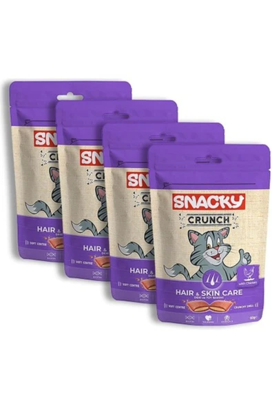 Crunch Kedi Ödül Maması - Hair & Skin Care - Tavuklu - 4'lü Paket ürün görseli 1