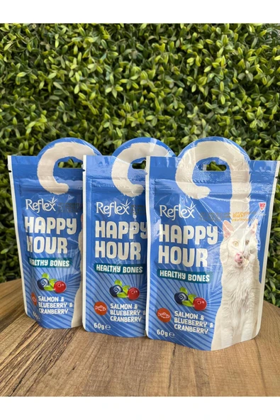 Happy Hour Sağlıklı Kemikleri Destekleyici Kedi Ödül Maması 60gr x 3 adet ürün görseli 1