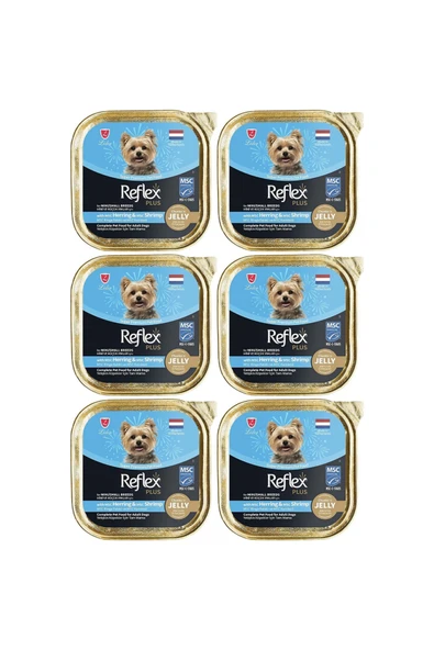Jöle İçinde Et Parçacıklı Ringa Ve Karidesli Küçük Irk Yetişkin Köpek Konservesi 85gr - 6 Adet ürün görseli 1