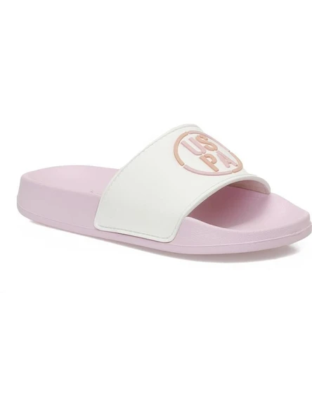 U.S.POLO ASSN LINAS 5FX BEYAZ PEMBE ANATOMİK SPOR PLAJ GÜNLÜK TERLİK ürün görseli 1