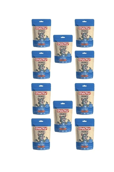 Crunch Anti-age Yaşlanma Karşıtı Somonlu Kedi Ödül Maması 60grx10 Adet ürün görseli 1