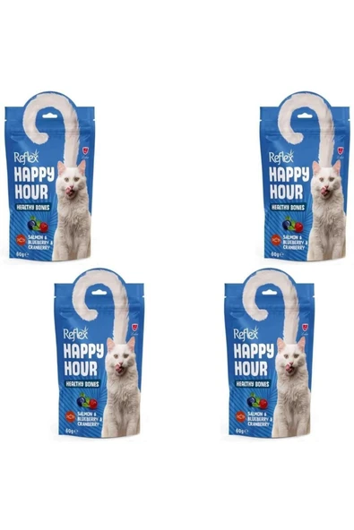Happy Hour Somon ve Yaban Mersinli Kedi Ödül Maması 60 gr X 4 Adet ürün görseli 1