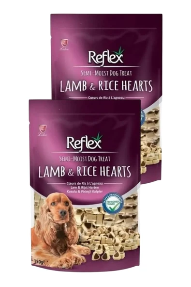 Semi Moist Kuzulu ve Pirinçli Küçük Kalp Köpek Ödül Maması 150 gr İkili Paket ürün görseli 1