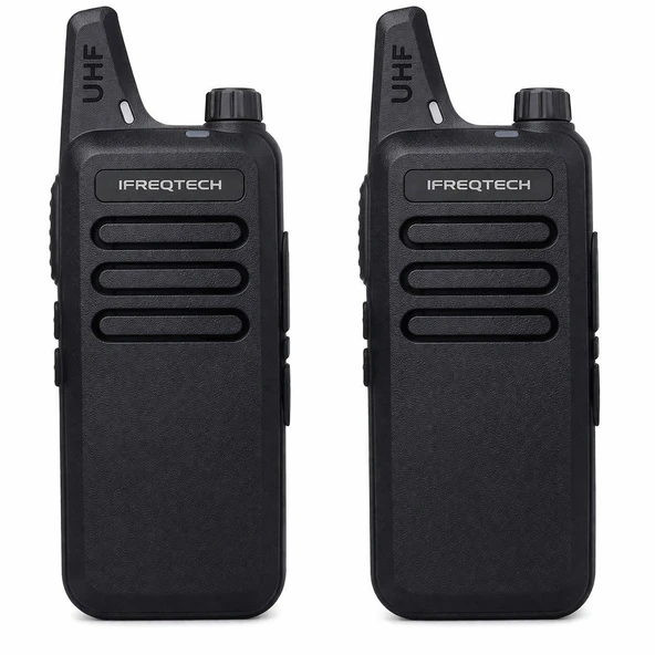İFREQTECH AP-100 PMR El Telsizi Çiftli Set Lisanssız Kullanım Uzun Menzil Profesyonel Telsiz (2’li Paket Şarjlı + Klips Dahil) ürün görseli 1