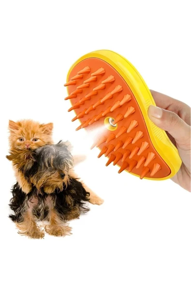 Buharlı Kedi Köpek Tarağı Yeni Nesil Tüy Alma Tarağı ürün görseli 1