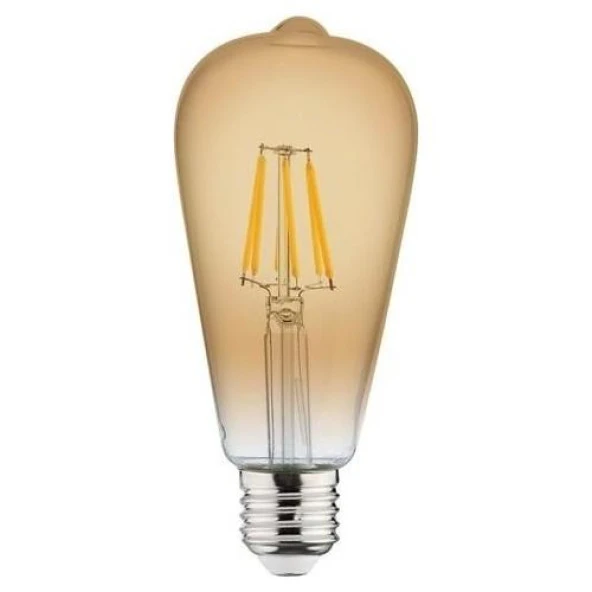 Horoz Rustic Vintage-6 Led Ampul Sarı Işık E27 6W ürün görseli 1