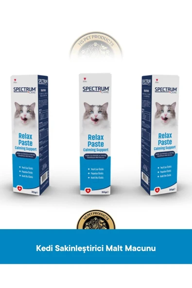 Care Relax Paste - Sakinleştirici Kedi Malt Paste - Kedi Malt Macunu 30 gr- 3'lü Kedi Gıda ürün görseli 1
