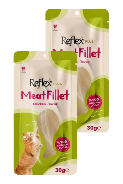 Meat Fillet Yetişkin Kediler için Ödül Maması Tavuk 30 Gr İkili Paket ürün görseli 1