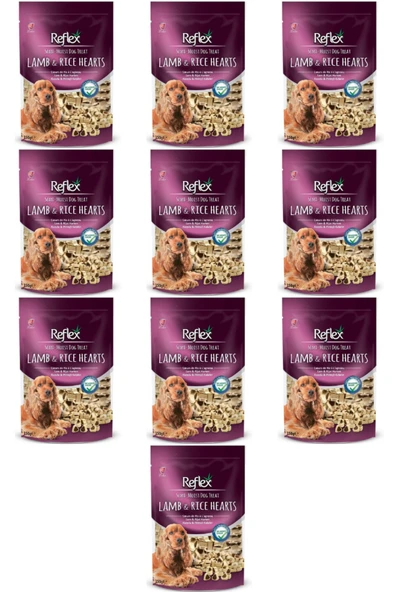 Kuzulu ve Pirinçli Mini Kalpli Yarı Yumuşak Köpek Ödül Maması 150gr - 10 Adet ürün görseli 1