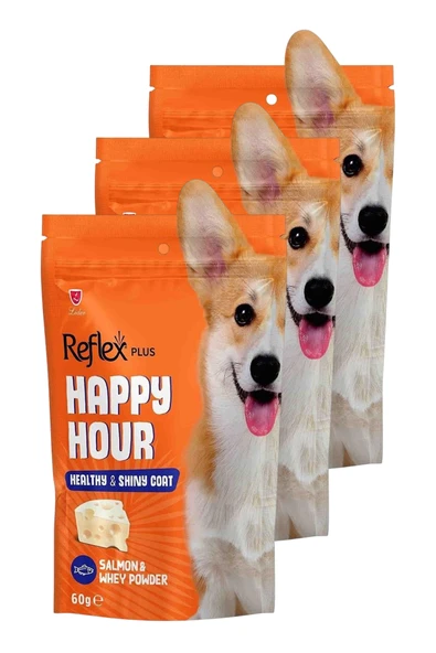Happy Hour Sağlıklı ve Parlak Tüyler İçin Köpek Ödül Maması 3 x 60gr ürün görseli 1
