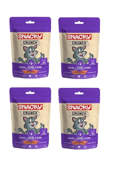 Crunch Tüy Sağlığı Için Kedi Ödülü Tavuklu Hair & Skin Care 60 Gr. X 4 Adet ürün görseli 1