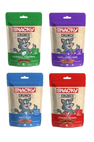 Crunch 4 Çeşit Karma Kedi Ödülü 60 Gr. X 4 Adet ürün görseli 1