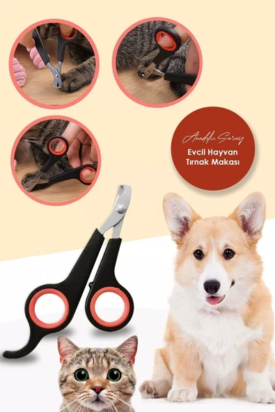 Pratik Kedi Ve Köpek Tırnak Makası | Evcil Hayvan Tırnak Makası | Çelik Uçlu Tırnak Makası ürün görseli 1