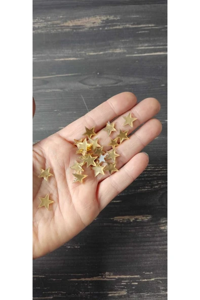 hoby shop Gold Yıldız Mini Boy 1 Cm 15 Adet ürün görseli 1