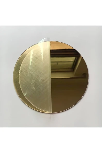 pleksiaksesuar (20cm 3 Adet) KENDİNDEN YAPIŞKANLI Dekoratif YUVARLAK Pleksi Ayna( CAM AYNE DEĞİLDİR) ürün görseli 1