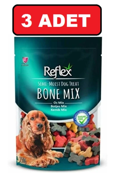 Köpek Ödül Maması Semı Moıst Dog Treat Bone Mix 3 Adet 150gr Kemik Mix ürün görseli 1