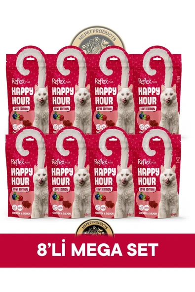 Plus Happy Hour 8'li Kedi Maması Mega Set 8x60gr ürün görseli 1