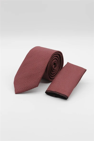 Kırmızı Desenli 7 Cm Kravat 1090260117 ürün görseli 1