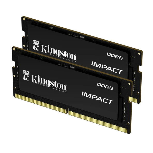 Kingston KF556S40IBK2-64TR Impact 64GB DDR5 5600MHz CL40 Notebook Performans Ram Kit (2x32GB) ürün görseli 1