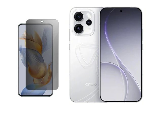 Oppo Reno 15 Pro ile Uyumlu Mat Hayalet (Privacy) 9H Kırılmaz Nano Ekran Koruyucu ürün görseli 1