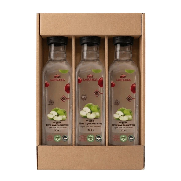 Organik Elma Suyu Konsanteresi 330g x 3 Aile Boyu Avantajlı Paket ürün görseli 1
