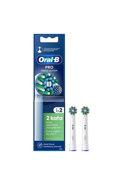 Oral-B Şarjlı Diş Fırçası Yedek Başlığı Cross Action X-Filament 2 adet ürün görseli 1