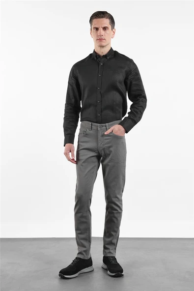 Yeşil 5 Cep Düz Paça Gabardin Slim Fit Pamuklu Pantolon 1003260318 ürün görseli 1