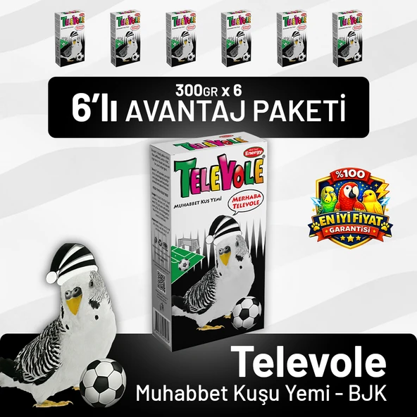 Televole Muhabbet Kuşu Yemi/BJK 300 g - 6 Adet ürün görseli 1