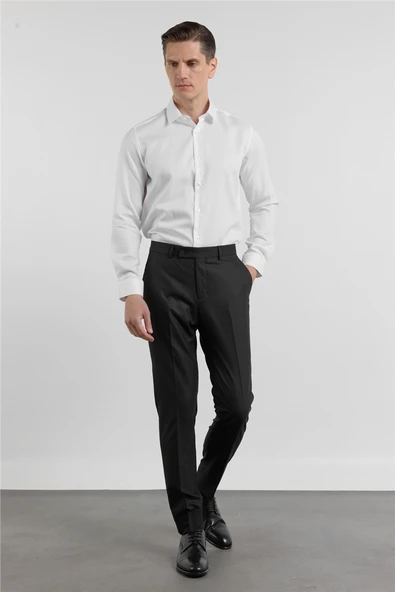 Gabardin Yan Cep Açık Paça Basic Slim Fit Esnek Classic Pantolon 1003255013 ürün görseli 1