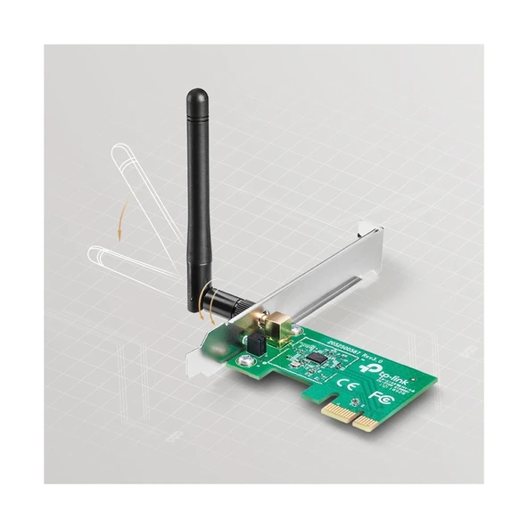 Tp-Link WN781ND 150Mbps Kablosuz PCI EXP Adaptör - Resim 5