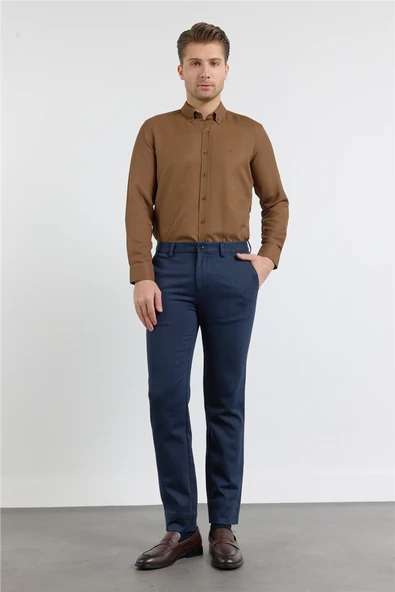 Lacivert Yan Cep Casual Comfort Fit Pamuklu Chino Pantolon 1003255169 ürün görseli 1