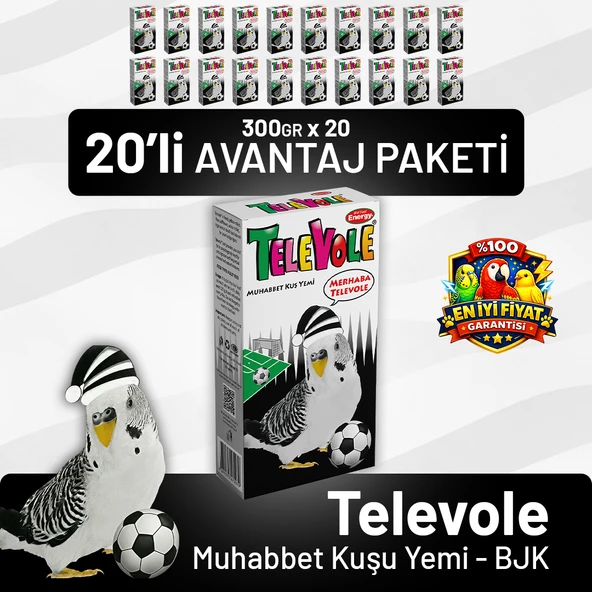 Televole Muhabbet Kuşu Yemi/BJK 300 g - 20 Adet ürün görseli 1