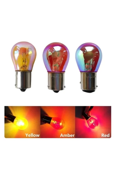 Diadem 12V Tek Duy Ampul Sağ Sol Takım Ön Far Arka Stop Sinyal Ampulü Amber ürün görseli 1