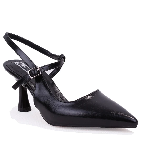 Dagoster DZA07-1296047 Siyah 8 cm İnce Topuklu Klasik Kadın Ayakkabı ürün görseli 1