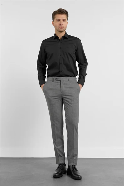 Füme Yan Cep Slim Fit Esnek Classic Pantolon 1003255180 ürün görseli 1