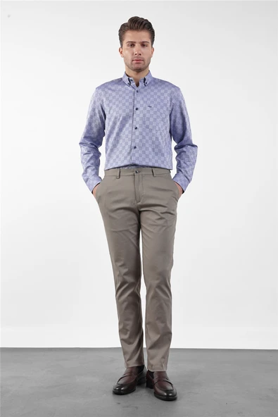 Vizon Yan Cep Comfort Fit Pamuklu Chino Pantolon 1003260172 ürün görseli 1