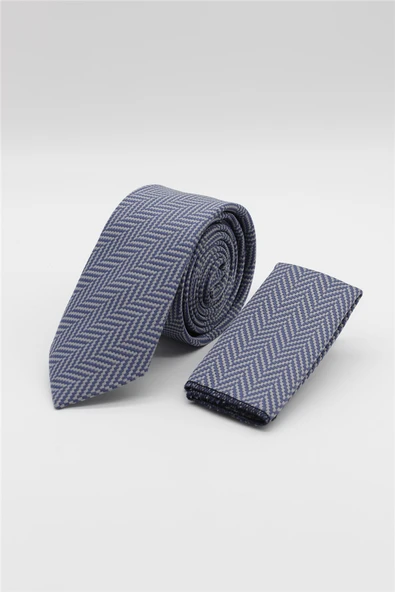 Mavi  Desenli 6 Cm Kravat 1090250141 ürün görseli 1
