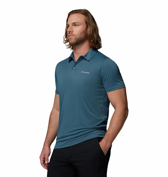Columbia Hike Polo Erkek Kısa Kollu Polo Yaka Tişört Mavi AO3614 ürün görseli 1