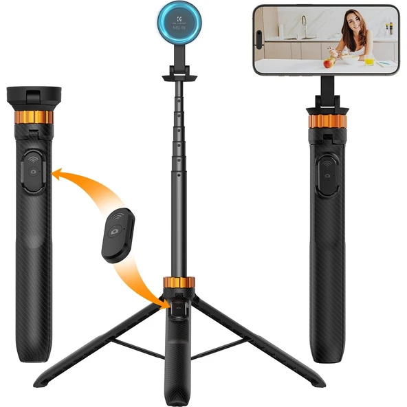 K&F Concept iPhone Uyumlu Magsafe Selfie Çubuğu & Tripod (162CM) ürün görseli 1