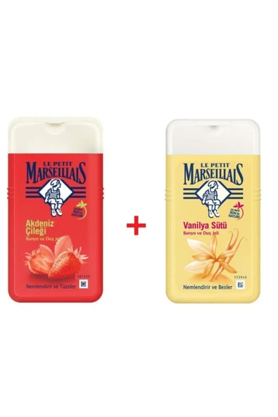 Akdeniz Çileği 250 Ml+ Vanilya Sütü 250 Ml Duş Jeli ürün görseli 1