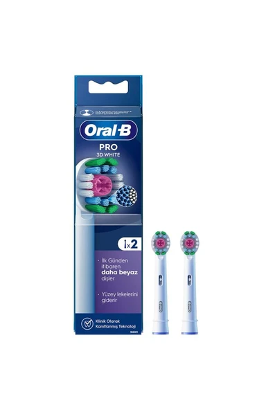 Oral-B Şarjlı Diş Fırçası Yedek Başlığı 3D White X-Filament 2 adet ürün görseli 1